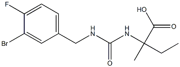  2-({[(3-bromo-4-fluorophenyl)methyl]carbamoyl}amino)-2-methylbutanoic acid