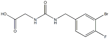 2-({[(3-bromo-4-fluorophenyl)methyl]carbamoyl}amino)acetic acid Structure