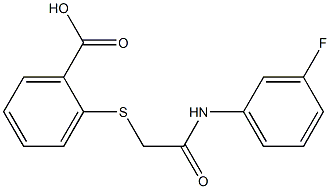  2-({[(3-fluorophenyl)carbamoyl]methyl}sulfanyl)benzoic acid