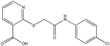 2-({[(4-chlorophenyl)carbamoyl]methyl}sulfanyl)pyridine-3-carboxylic acid 化学構造式