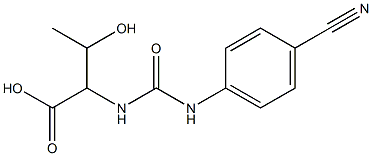 2-({[(4-cyanophenyl)amino]carbonyl}amino)-3-hydroxybutanoic acid Structure