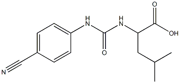 2-({[(4-cyanophenyl)amino]carbonyl}amino)-4-methylpentanoic acid|