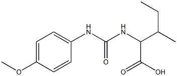 2-({[(4-methoxyphenyl)amino]carbonyl}amino)-3-methylpentanoic acid,,结构式