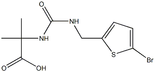 2-({[(5-bromothiophen-2-yl)methyl]carbamoyl}amino)-2-methylpropanoic acid Structure