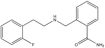 2-({[2-(2-fluorophenyl)ethyl]amino}methyl)benzamide 化学構造式