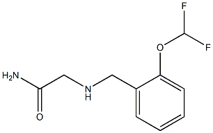 2-({[2-(difluoromethoxy)phenyl]methyl}amino)acetamide,,结构式