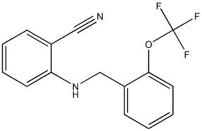 2-({[2-(trifluoromethoxy)phenyl]methyl}amino)benzonitrile,,结构式