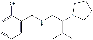 2-({[3-methyl-2-(pyrrolidin-1-yl)butyl]amino}methyl)phenol Struktur