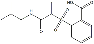 2-({1-[(2-methylpropyl)carbamoyl]ethane}sulfonyl)benzoic acid,,结构式