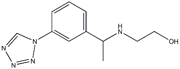 2-({1-[3-(1H-1,2,3,4-tetrazol-1-yl)phenyl]ethyl}amino)ethan-1-ol Struktur