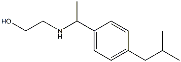 2-({1-[4-(2-methylpropyl)phenyl]ethyl}amino)ethan-1-ol 结构式