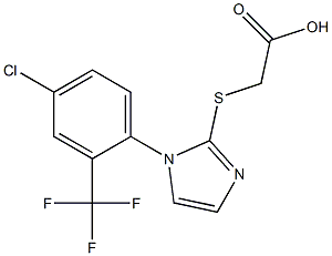 2-({1-[4-chloro-2-(trifluoromethyl)phenyl]-1H-imidazol-2-yl}sulfanyl)acetic acid