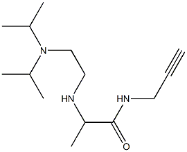 2-({2-[bis(propan-2-yl)amino]ethyl}amino)-N-(prop-2-yn-1-yl)propanamide 结构式