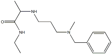 2-({3-[benzyl(methyl)amino]propyl}amino)-N-ethylpropanamide Struktur