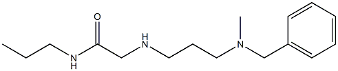 2-({3-[benzyl(methyl)amino]propyl}amino)-N-propylacetamide,,结构式