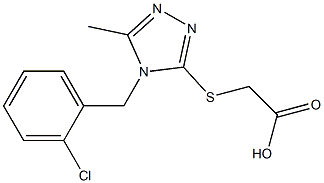 2-({4-[(2-chlorophenyl)methyl]-5-methyl-4H-1,2,4-triazol-3-yl}sulfanyl)acetic acid Structure