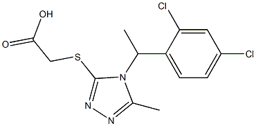 2-({4-[1-(2,4-dichlorophenyl)ethyl]-5-methyl-4H-1,2,4-triazol-3-yl}sulfanyl)acetic acid Structure