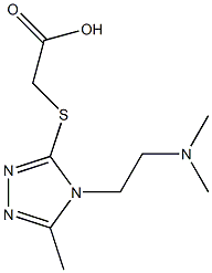 2-({4-[2-(dimethylamino)ethyl]-5-methyl-4H-1,2,4-triazol-3-yl}sulfanyl)acetic acid Structure