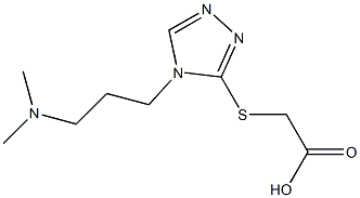 2-({4-[3-(dimethylamino)propyl]-4H-1,2,4-triazol-3-yl}sulfanyl)acetic acid,,结构式