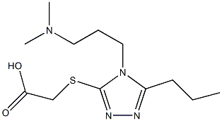 2-({4-[3-(dimethylamino)propyl]-5-propyl-4H-1,2,4-triazol-3-yl}sulfanyl)acetic acid Structure
