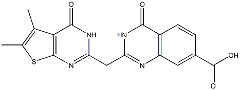  2-({5,6-dimethyl-4-oxo-3H,4H-thieno[2,3-d]pyrimidin-2-yl}methyl)-4-oxo-3,4-dihydroquinazoline-7-carboxylic acid