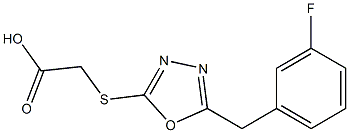 2-({5-[(3-fluorophenyl)methyl]-1,3,4-oxadiazol-2-yl}sulfanyl)acetic acid