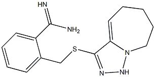 2-({5H,6H,7H,8H,9H-[1,2,4]triazolo[3,4-a]azepin-3-ylsulfanyl}methyl)benzene-1-carboximidamide Struktur