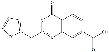 2-(1,2-oxazol-5-ylmethyl)-4-oxo-3,4-dihydroquinazoline-7-carboxylic acid Struktur