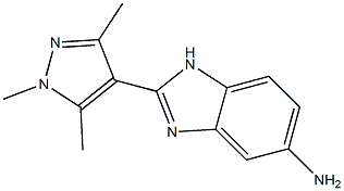 2-(1,3,5-trimethyl-1H-pyrazol-4-yl)-1H-1,3-benzodiazol-5-amine,,结构式