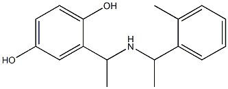 2-(1-{[1-(2-methylphenyl)ethyl]amino}ethyl)benzene-1,4-diol 结构式