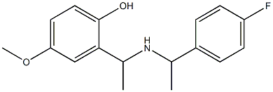 2-(1-{[1-(4-fluorophenyl)ethyl]amino}ethyl)-4-methoxyphenol,,结构式