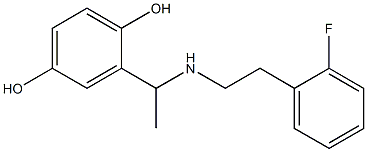 2-(1-{[2-(2-fluorophenyl)ethyl]amino}ethyl)benzene-1,4-diol Structure