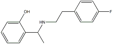 2-(1-{[2-(4-fluorophenyl)ethyl]amino}ethyl)phenol 化学構造式