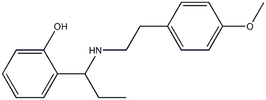 2-(1-{[2-(4-methoxyphenyl)ethyl]amino}propyl)phenol Struktur