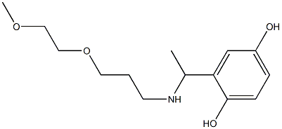 2-(1-{[3-(2-methoxyethoxy)propyl]amino}ethyl)benzene-1,4-diol,,结构式