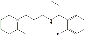 2-(1-{[3-(2-methylpiperidin-1-yl)propyl]amino}propyl)phenol 结构式