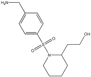 2-(1-{[4-(aminomethyl)phenyl]sulfonyl}piperidin-2-yl)ethanol 结构式