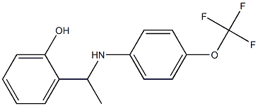 2-(1-{[4-(trifluoromethoxy)phenyl]amino}ethyl)phenol,,结构式