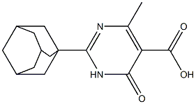 2-(1-adamantyl)-4-methyl-6-oxo-1,6-dihydropyrimidine-5-carboxylic acid Struktur