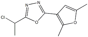 2-(1-chloroethyl)-5-(2,5-dimethyl-3-furyl)-1,3,4-oxadiazole Structure