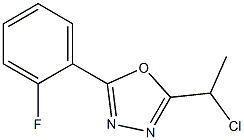 2-(1-chloroethyl)-5-(2-fluorophenyl)-1,3,4-oxadiazole Struktur