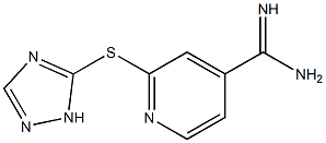 2-(1H-1,2,4-triazol-5-ylsulfanyl)pyridine-4-carboximidamide,,结构式