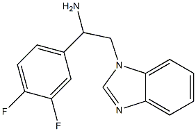 2-(1H-benzimidazol-1-yl)-1-(3,4-difluorophenyl)ethanamine 结构式