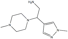 2-(1-methyl-1H-pyrazol-4-yl)-2-(4-methylpiperazin-1-yl)ethan-1-amine,,结构式