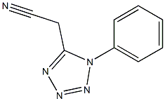 2-(1-phenyl-1H-1,2,3,4-tetrazol-5-yl)acetonitrile,,结构式