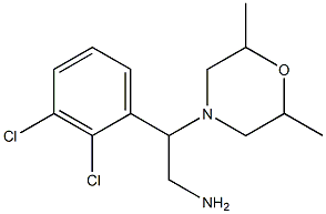 2-(2,3-dichlorophenyl)-2-(2,6-dimethylmorpholin-4-yl)ethan-1-amine,,结构式