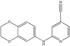 2-(2,3-dihydro-1,4-benzodioxin-6-ylamino)isonicotinonitrile Structure