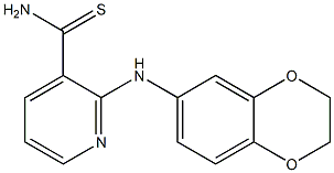 2-(2,3-dihydro-1,4-benzodioxin-6-ylamino)pyridine-3-carbothioamide Structure