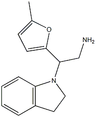 2-(2,3-dihydro-1H-indol-1-yl)-2-(5-methyl-2-furyl)ethanamine 结构式