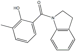 2-(2,3-dihydro-1H-indol-1-ylcarbonyl)-6-methylphenol Structure